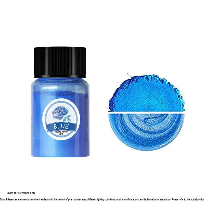 Mermaid Slime & Epoxy Mica Powder - 30 Colors Pearlescent Crystal Clay in Large Bottle