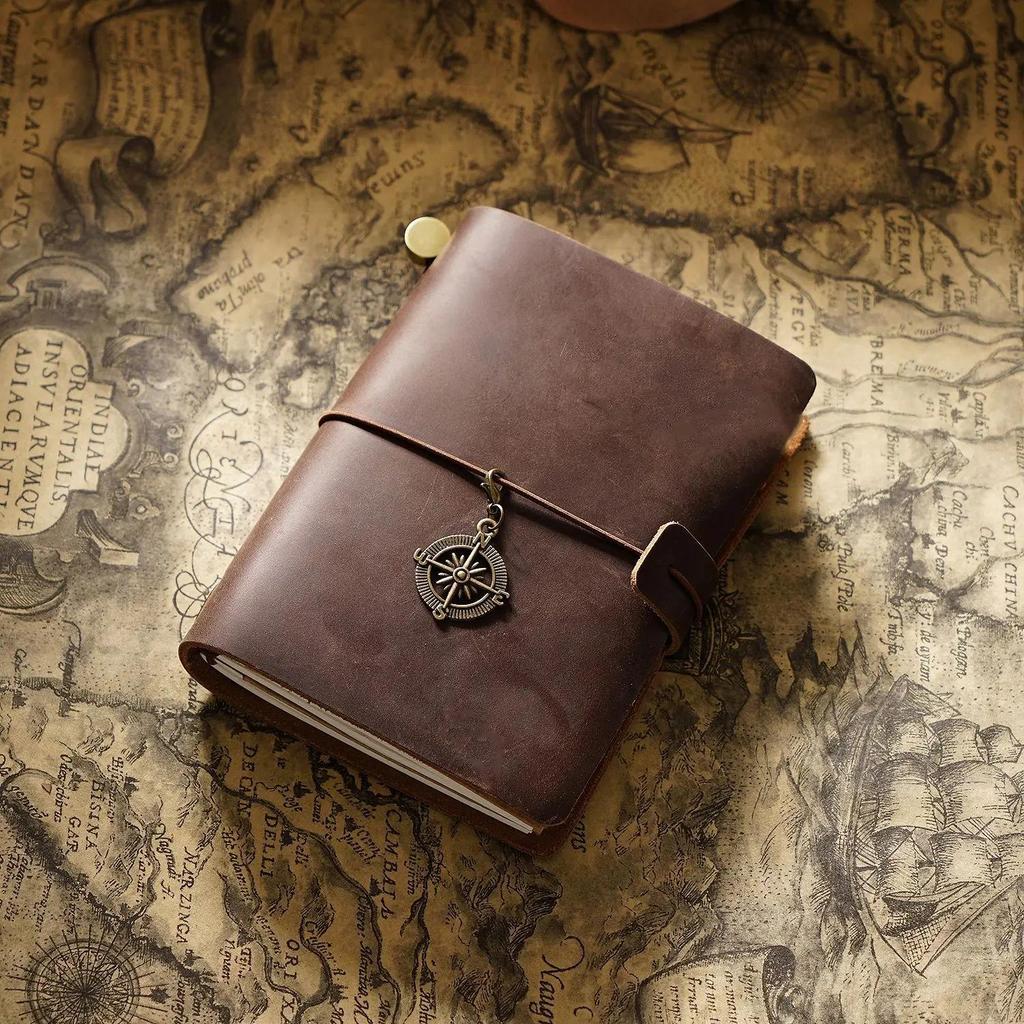 New Travel Notebook Notebook Cowhide Leather Diary Vintage Notebook Creative Record