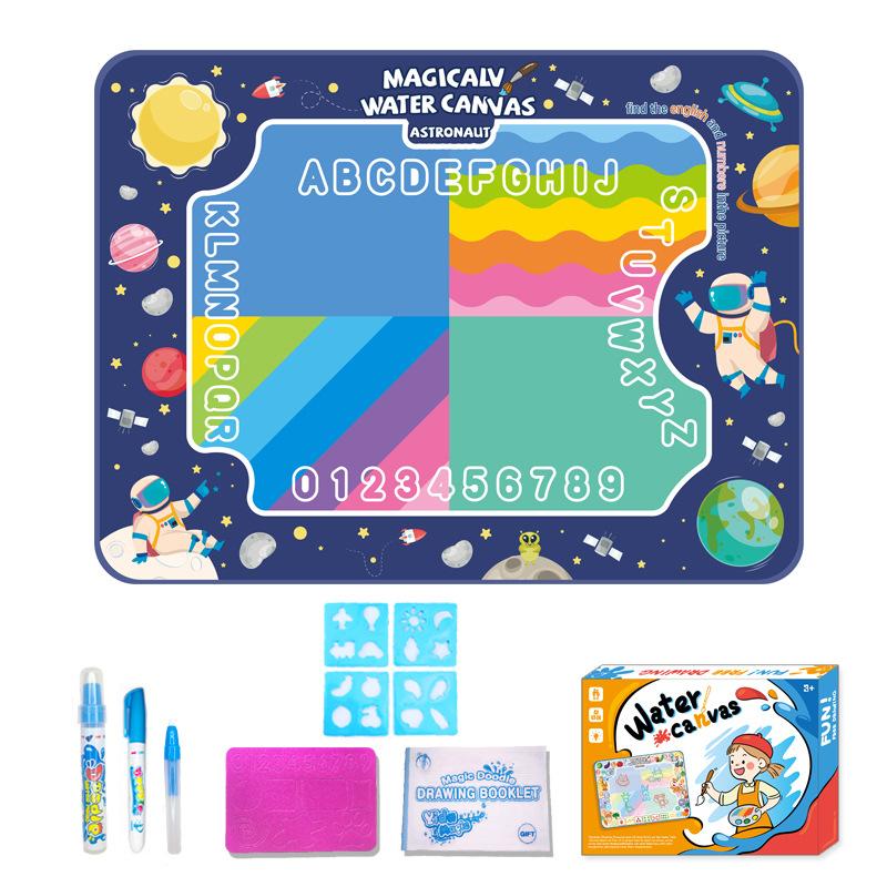 Magic Water Canvas Children Water Painting Blanket Early Learning Oversized Animal Dinosaur Numbers Magical Color Diy Toy