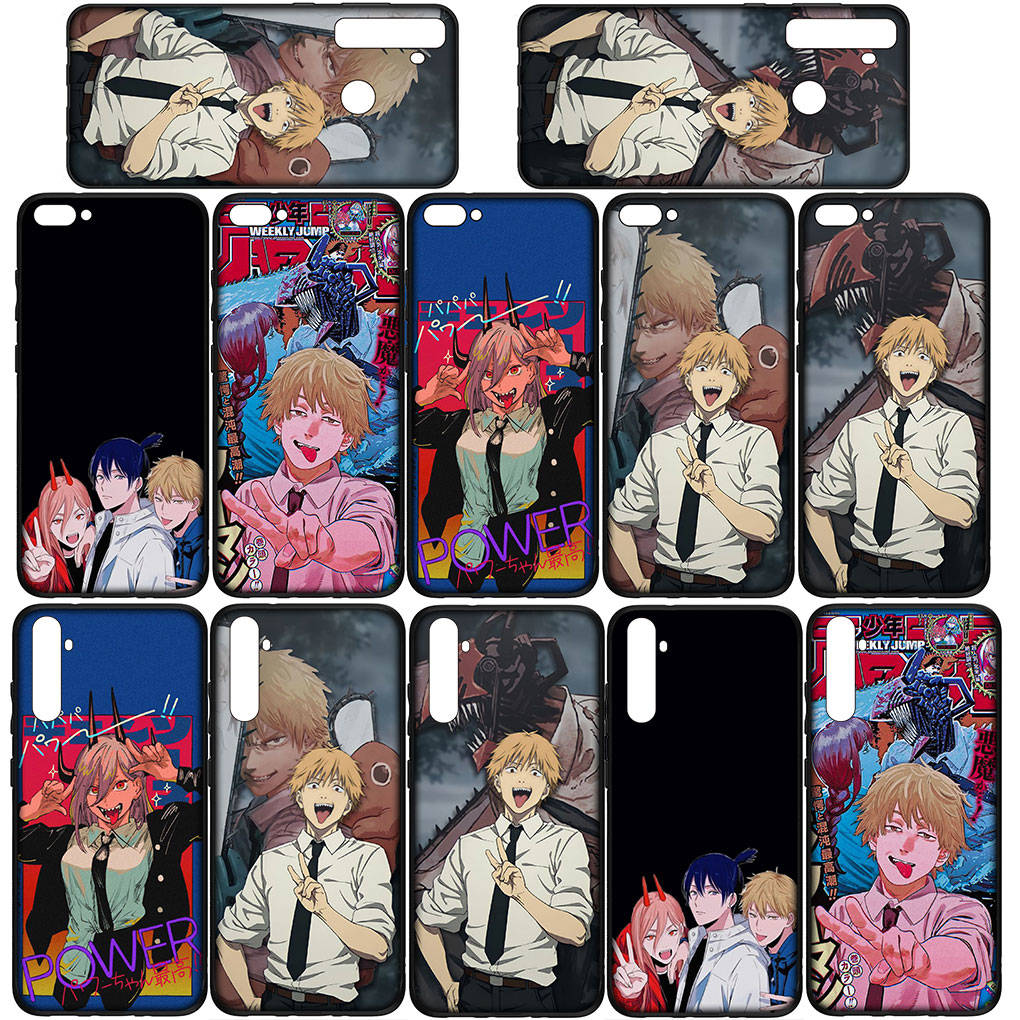 Cover for iPhone 16 15 Xiaomi Redmi Note 14 13 12 11 Pro Max X 8 16e Samsung Galaxy S25 S24 S23 Moto OPPO Huawei Denji Makima Chainsaw Man Phone Case