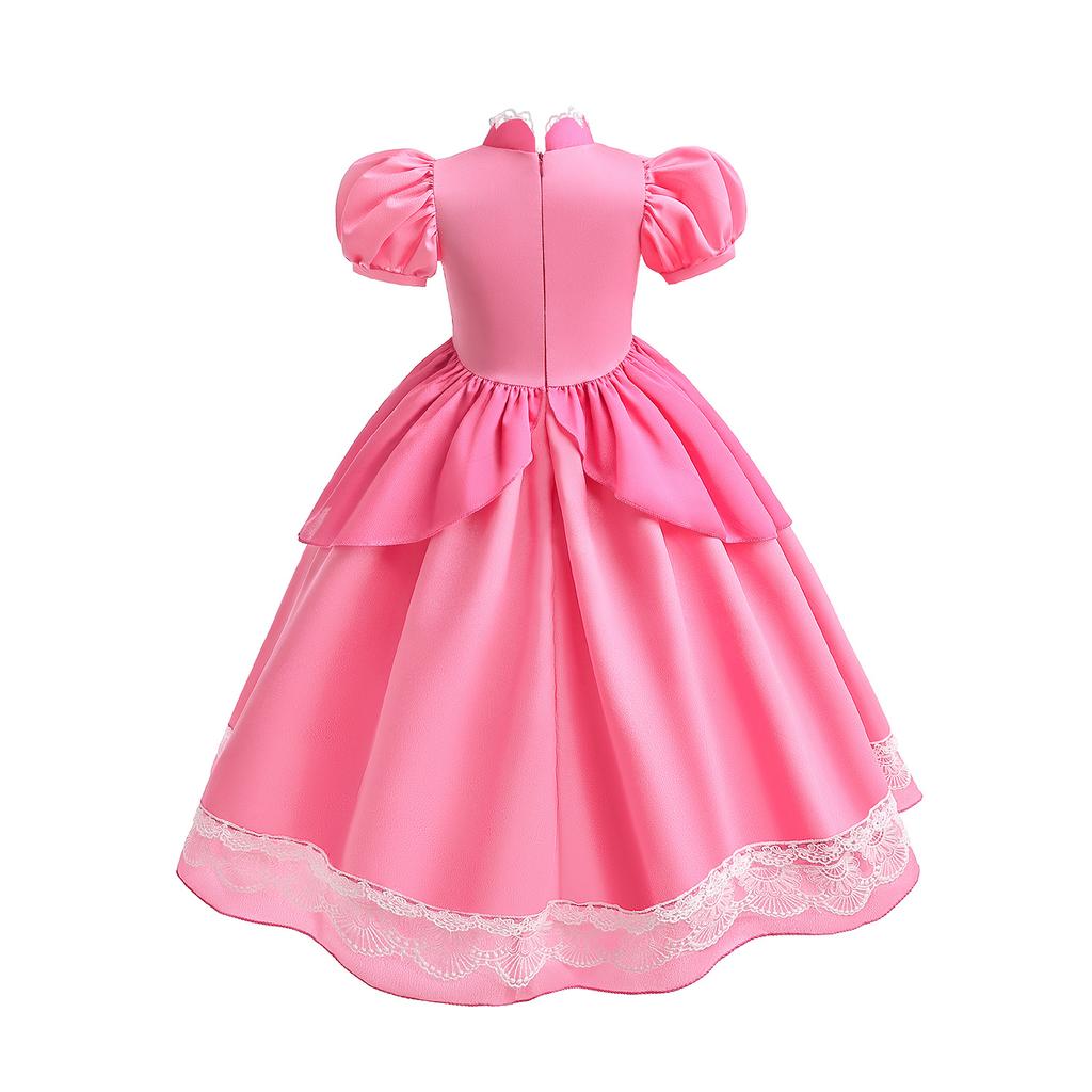 Halloween Cosplay Luegi Brother Costume Same Style Peache Princess Dress Girls Stage Performance Clothes Kids Birthday Carnival Party Outfits