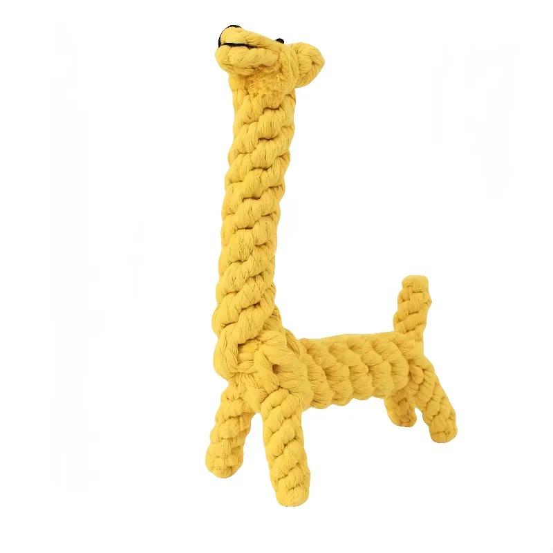 Dog Toys Interactive Rope Knot Toy for Dogs Puppies Pet Chew Toy Grinding Teeth Playing Toys for Dogs жёлтый