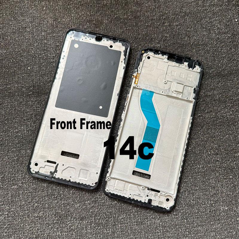 Für Xiaomi Redmi 14C Mittelrahmen Frontblende Faceplate Rahmen Mit Seitentaste Reparatur Ersatzteile