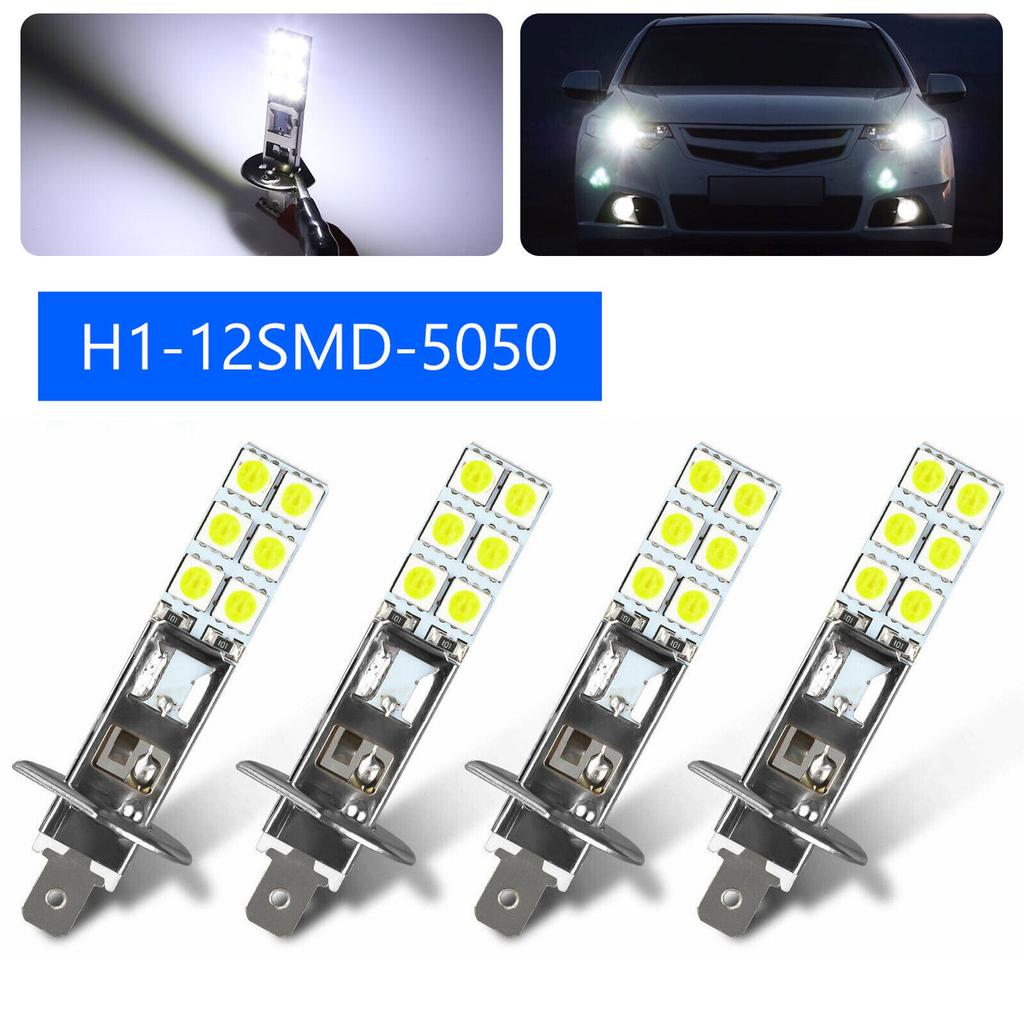 4pcs H1 Led Headlight Bulb Kit Fog Lamp Driving DRL Light High-Power 110w 6000k Super White Headlamp Bulbs