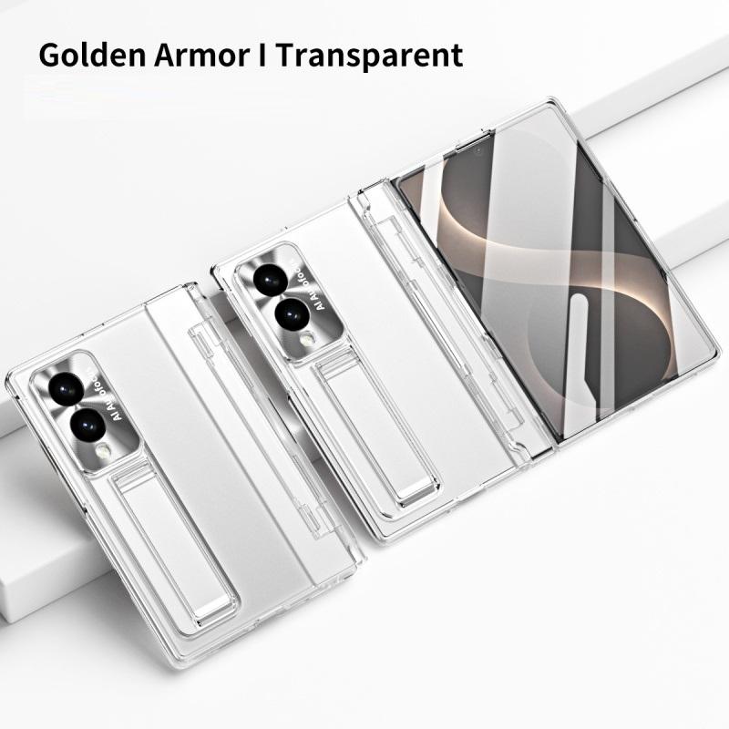 For Samsung Galaxy Z Fold 8 Ultra / 8 7 6 5 4 3 360 Full Protection Hinge Case Folding Cover Tempered Glass Film Stand PC Case