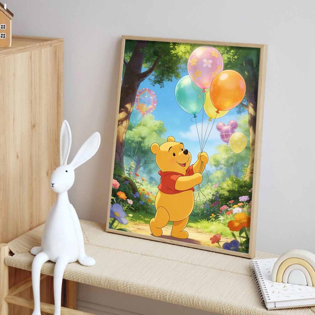 Disney Winnie the Pooh with colorful balloons diamond painting full diamond art kit handmade diy home decoration gift