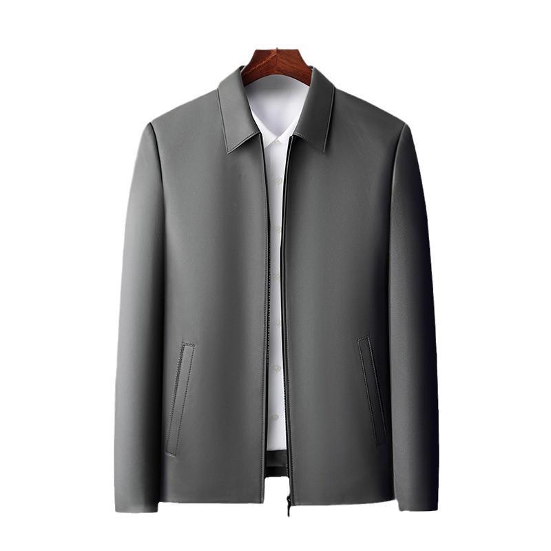 Autumn and winter new men's leather jacket lapel jacket sheepskin genuine leather jacket for men