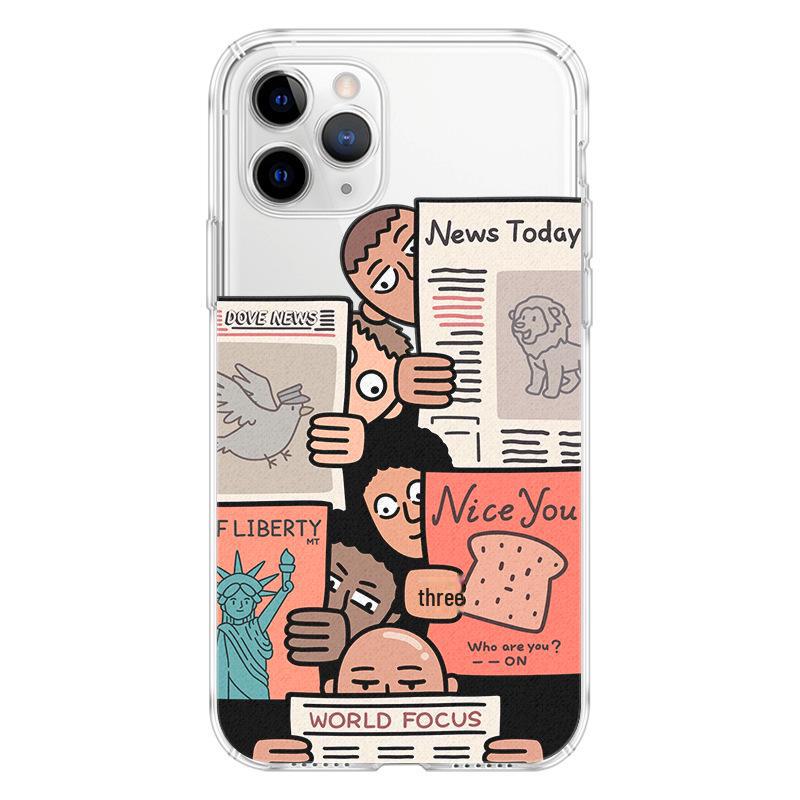 

Прозрачный силиконовый чехол для iPhone 13, Apple 15 Pro Max и Huawei Mate 60 Pro iPhone 12 Mini