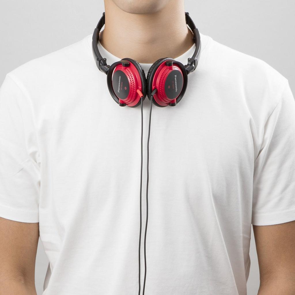 Panasonic Stereo Headphones RP-HB200-R Red