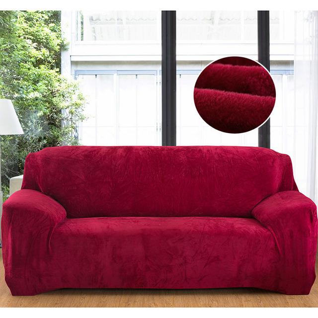 Plüsch Sofa Abdeckung Stretch Einfarbig Dicke Schutzhülle Sofa Abdeckungen Für Wohnzimmer Haustiere Stuhl Abdeckung Kissen Abdeckung Sofa Handtuch