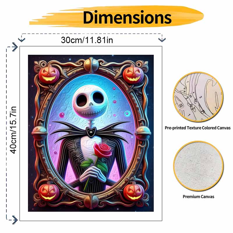 Disney Nightmare Before Christmas Jack Skellington Oil Painting Art Kit Handmade Painting Diy Home Decoration