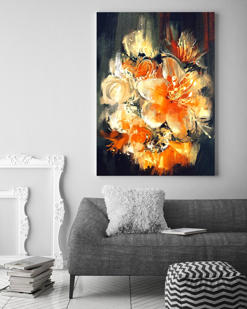 Canvas Painting Abstract Flowers