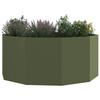 Plant Pot Olive Green 120 X 120 X 50 Cm Steel