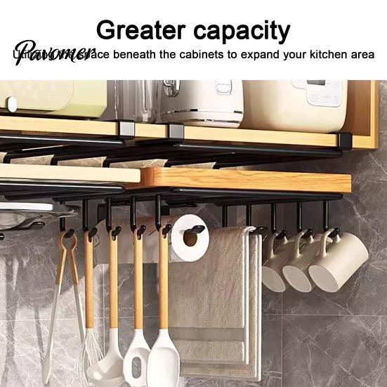 Under Cabinet Storage Iron Cutting Board Rack, Anti-slip Under Cupboard Hanging Kitchen Sink Accessory Organizer, Space Saving Drying Rack for