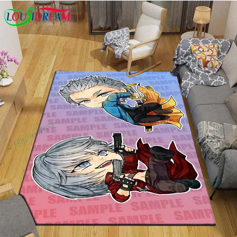 Fashion D-Devil May Cry Game Printed Carpet Outdoor Area Rug Non -slip Carpet Bedroom Decor Carpet for Living Room Birthday Gift