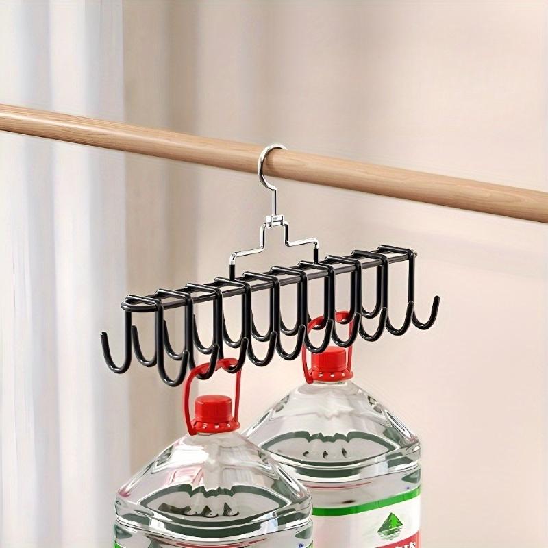 

Пластиковая вешалка с несколькими крючками - Компактный органайзер, для дома, общежития, хранения в шкафу, эффективно вмещает несколько предметов чёрный