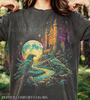 Vintage Raven 90s Graphic Style Comfort Colors® Tshirt, Gothic Castle Moon Retro Faded Tee, Dark Academia Y2k Streetwear, Fantasy Bird Gift