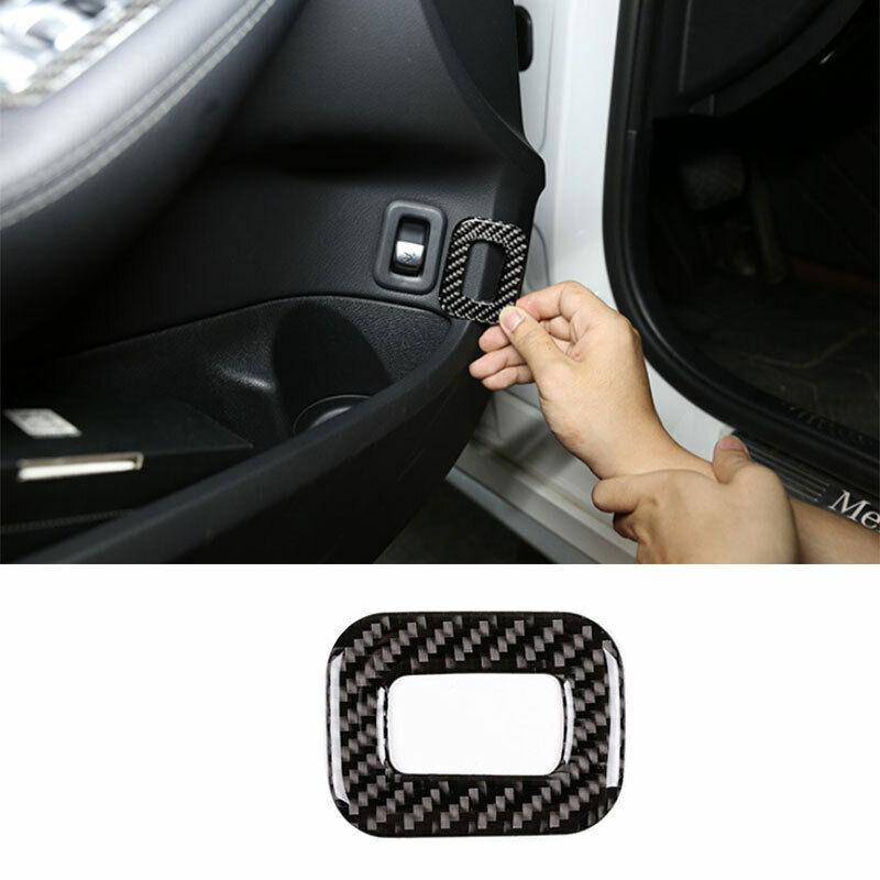 Real Carbon Fiber Tailgate Rear Door Button Cover Trim For Benz C-Class 2015-21