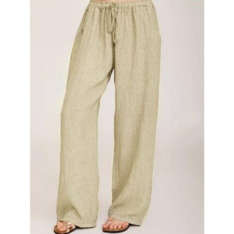 GMXIA Damenmode, lässig, einfarbig, bedruckt, hohe Taille, Hosen und Caprihosen