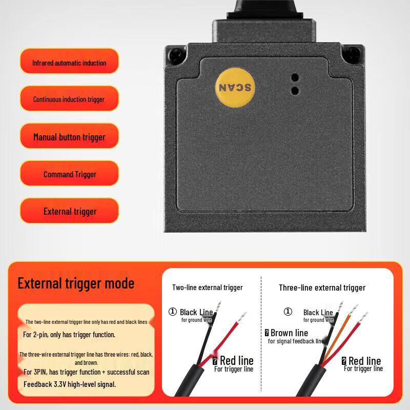 MINDEO ES4650 Industrial Fixed-Mount 2D Barcode Scanner Module