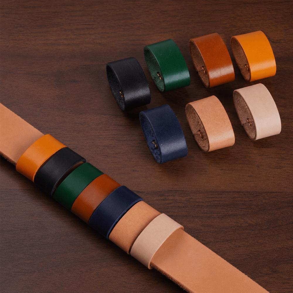 Delicate Belt Loop Keeper Cowhide Leather Belt Strap Fixing Keeper  For 3.8cm Belts