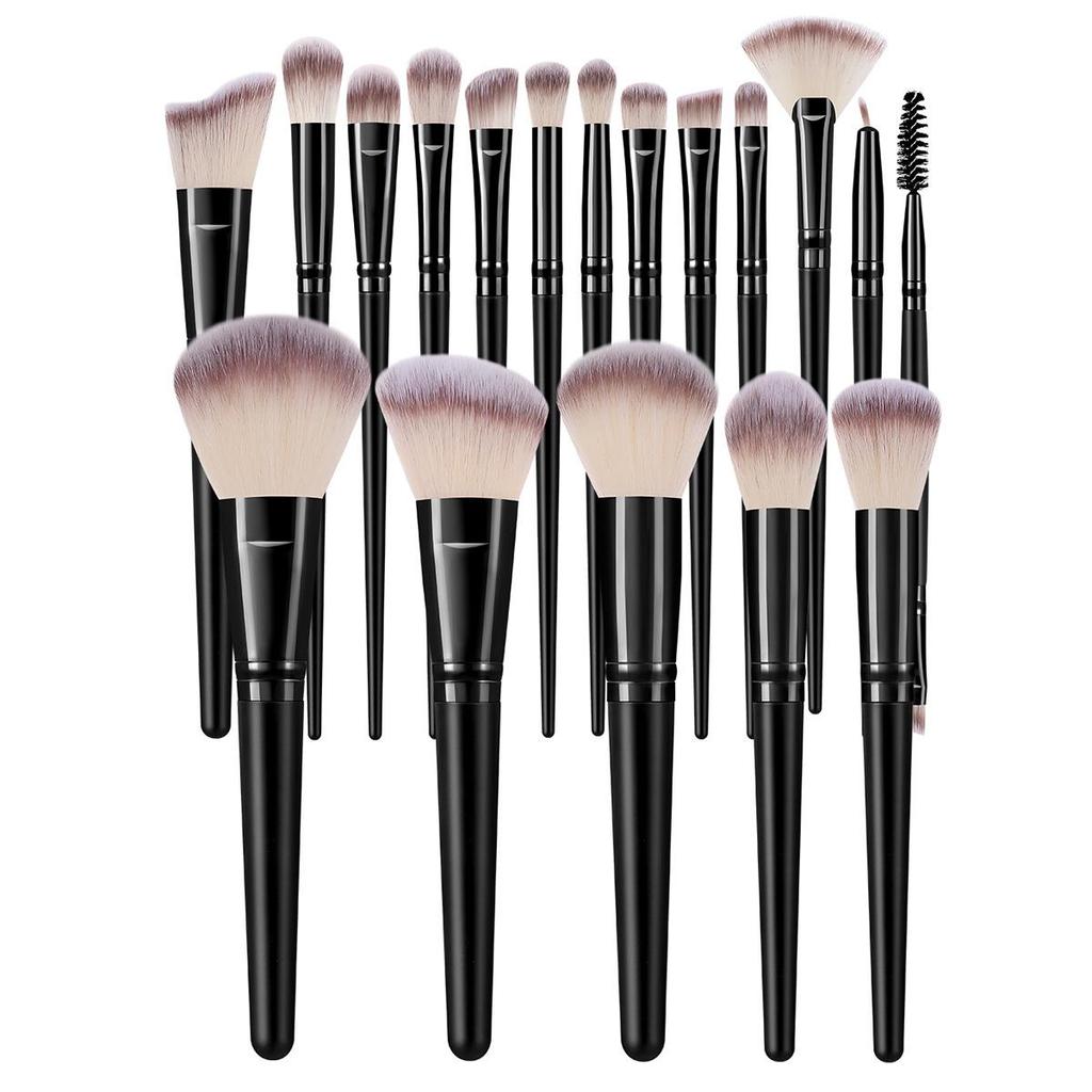 42-Piece Makeup Tool Kit: 18-Brush Set + 24-Sponge Set