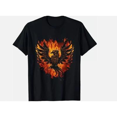 T-shirt Oiseau Mythique Phénix Feu Renaissance Taille S 5xl