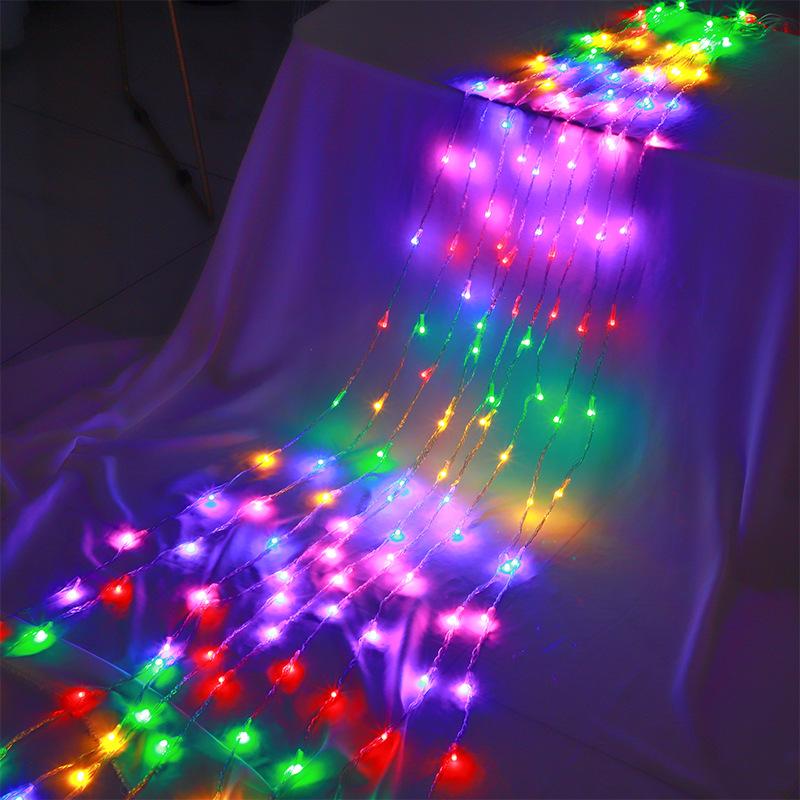 Waterfall Running Water String Light Fairy  Indoor Outdoor Light for Yard Garden Christmas Tree Wedding Party Holiday Decoration