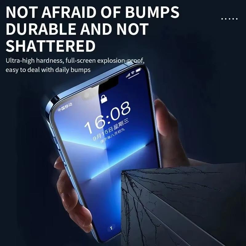 2Pcs Screen Protective Glass For iPhone 17 16 Pro Max 16e 15 14 13 12 Mini 11 Tempered Glass For iPhone X XR XS 6 7 8 Plus