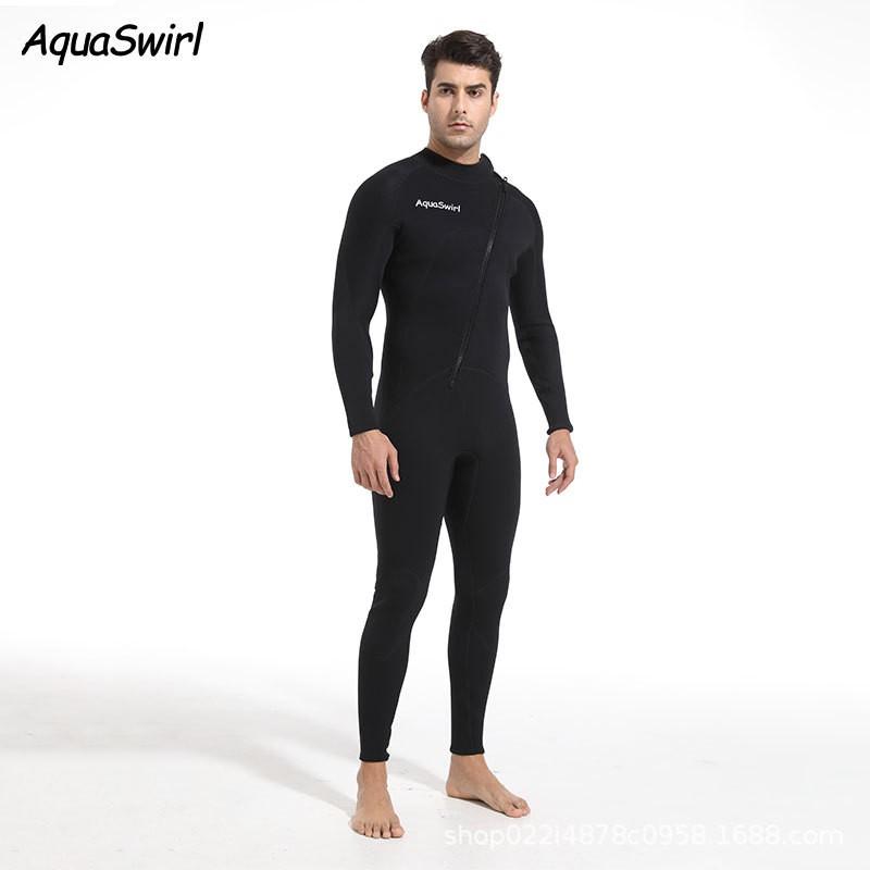 Diving Suit 3mm Men s Warm Surfing Wet Long-sleeved Sunscreen S чёрный