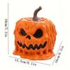 Halloween Melting Skull Pumpkin Bowl - Resin Candy Dish and Table Decor