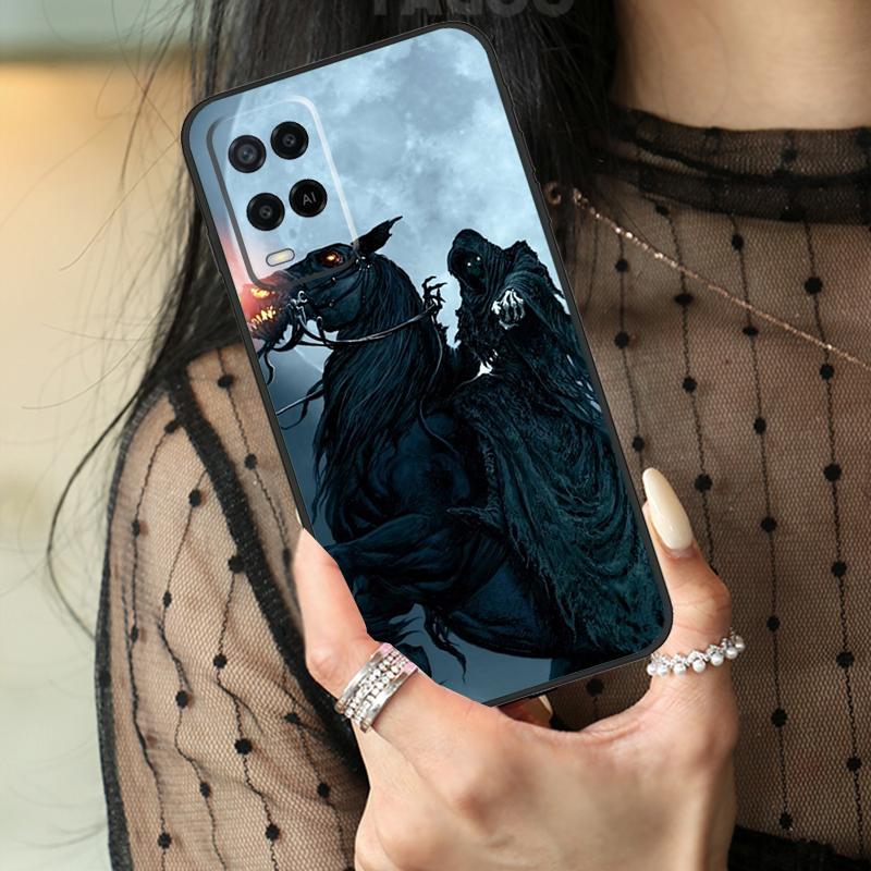 Death Grim Reaper Skull Case For Oppo A80 A60 A40 A17 A57 A77 A74 A54 A94 A78 A98 A18 A38 A58 A96 A76 A16 A15 A5 Pro