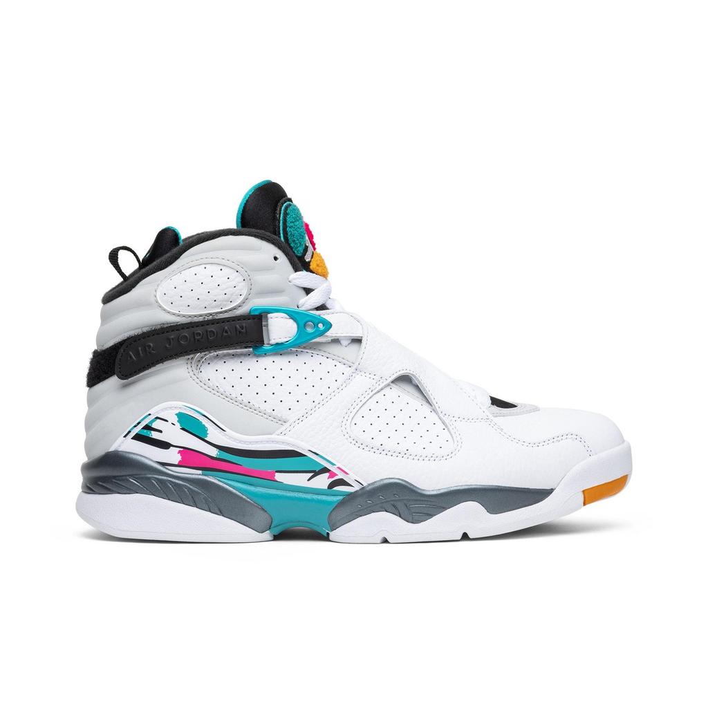 Air Jordan 8 Retro 'South Beach' (Unisex) White / White-Turbo Green Vintage Basketball Shoes 305381 113