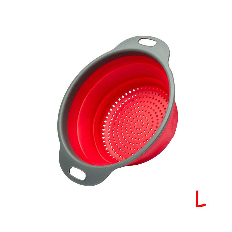 

LMETJMA круглый складной дуршлаг без бисфенола А для фруктов и овощей, сливная корзина для мытья посуды, кухонный дуршлаг, сито, безопасно для посудомоечной машины KC0236
