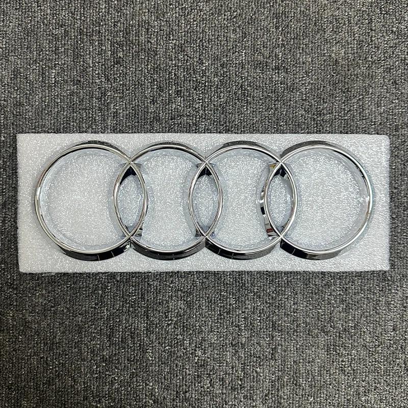 ABS Four Ring Car Logo Cover Front Grille Badge Rear Trunk Emblem Decal For 3w A3 A4 A5 A6 A7 A8 Q3 Q5 Q7 Q8 Car Accessoriesw3