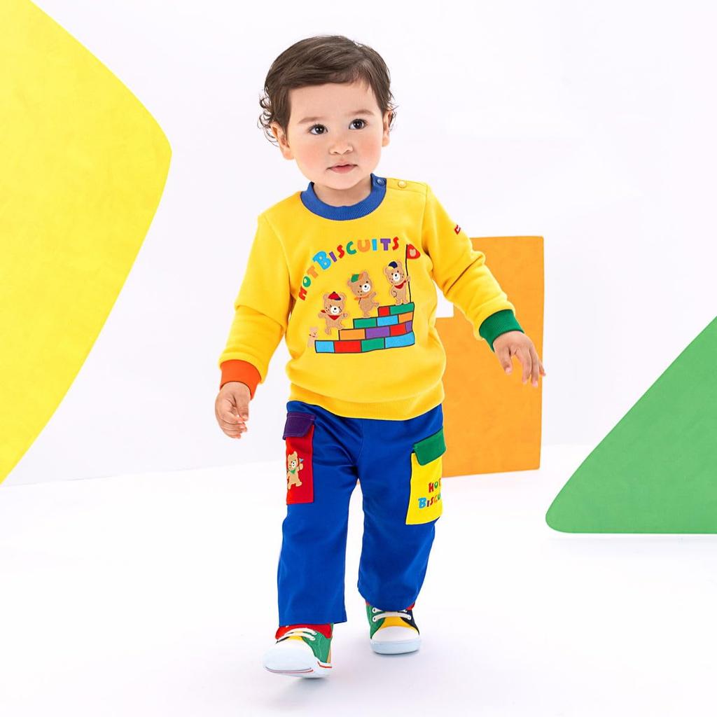 MIKIHOUSE HOT BISCUITS Sweatshirt, Boys and Girls, Baby, Children's Clothing, Yellow, 100cm, 73-5601-686