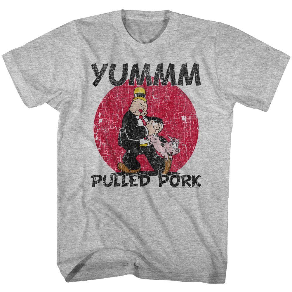 Popeye Pulled Pork Short Sleeve Heather Adult T-shirt L