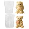 Detailed Balloon Bear Silicone Mould with Carving for Candle and Soap Making Enhances Artistic Value