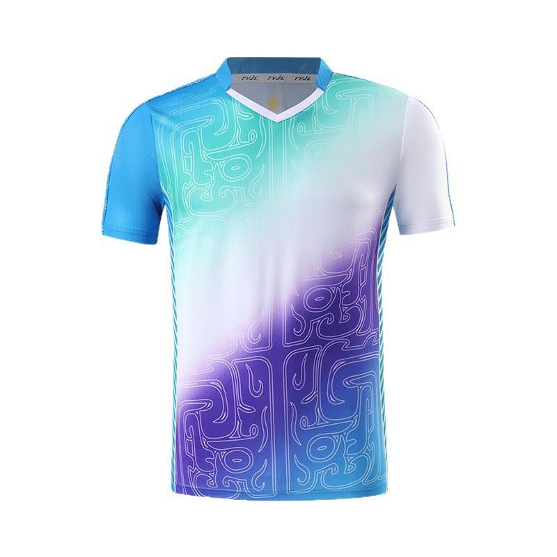 Unisex Badminton Sport Set Quick Dry Breathable Short Sleeve Top Shorts Team Training Competition