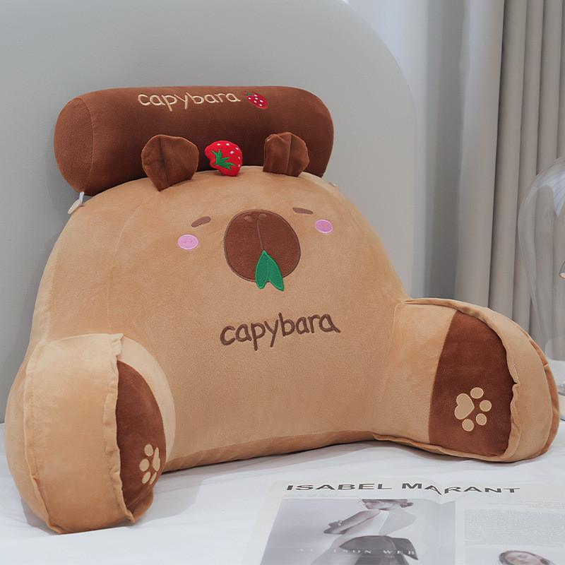 Animal Capybara Plush Cushion With Pp Cotton Filling Latex For Home And Car