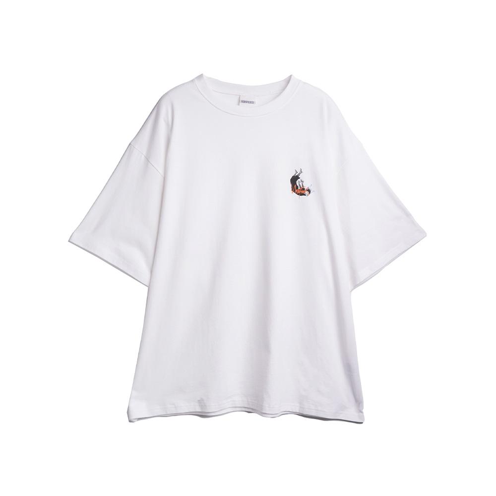 Non Floor Signature Skull Nf Logo T-Shirt White/M