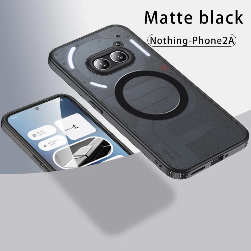 Crystal Translucent Armor Shockproof Case For Nothing Phone 2A TPU Frame Hard Plastic Magnetic Wireless Charging Back Cover