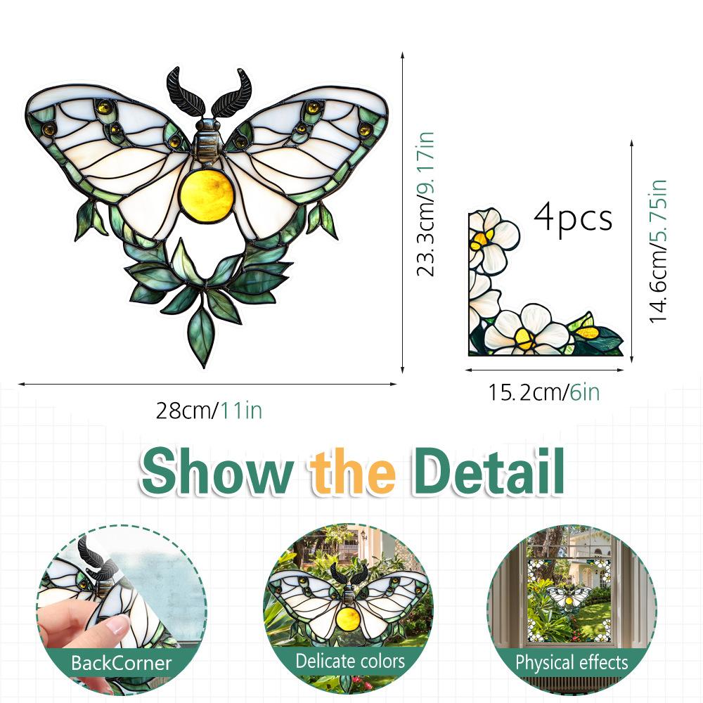 Colorful Window Film PVC Electrostatic Church Glass Decal Wall Sticker Art Mural Wallpaper for Home Decoration