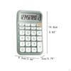 Handheld Mute Mechanical Calculator 12 Digits 14.8x9.3cm Ergonomic 18 Degree Tilt Screen for Office