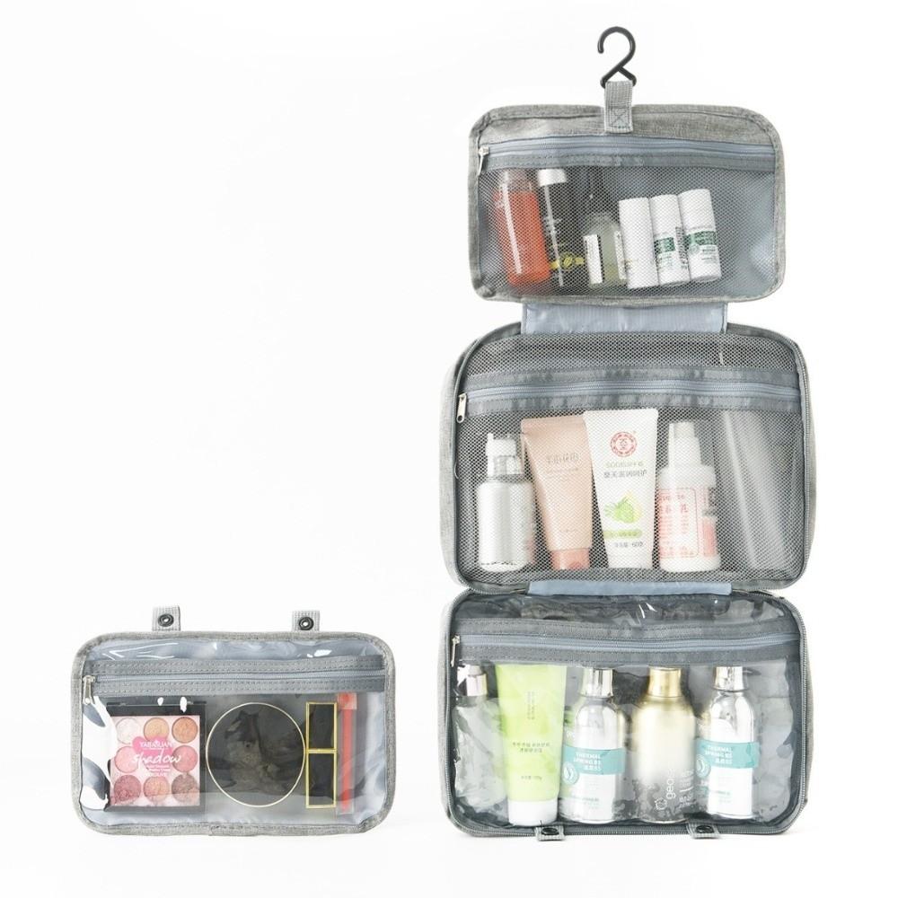 Large Capacity 4 Fold Toiletry Bag Wet Dry Separation Makeup Bag Travel Hanging Wash Bag  Home
