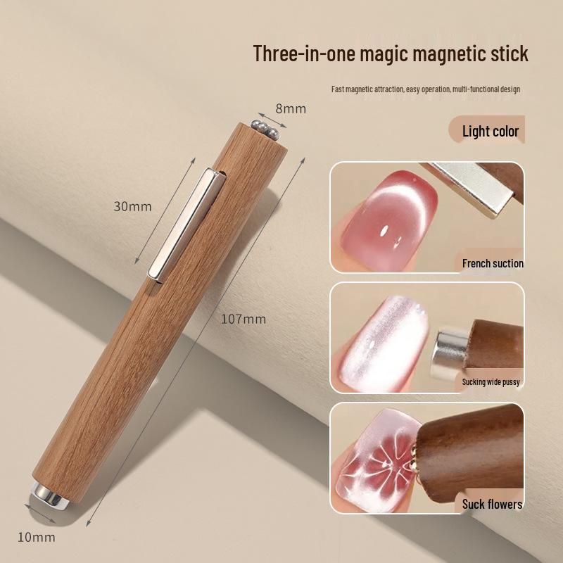 Multifunktionaler Katzenaugen-Nagelkunst-Magnet: Starker zylindrischer Magnet für ausgefallene Blitzeffekte.