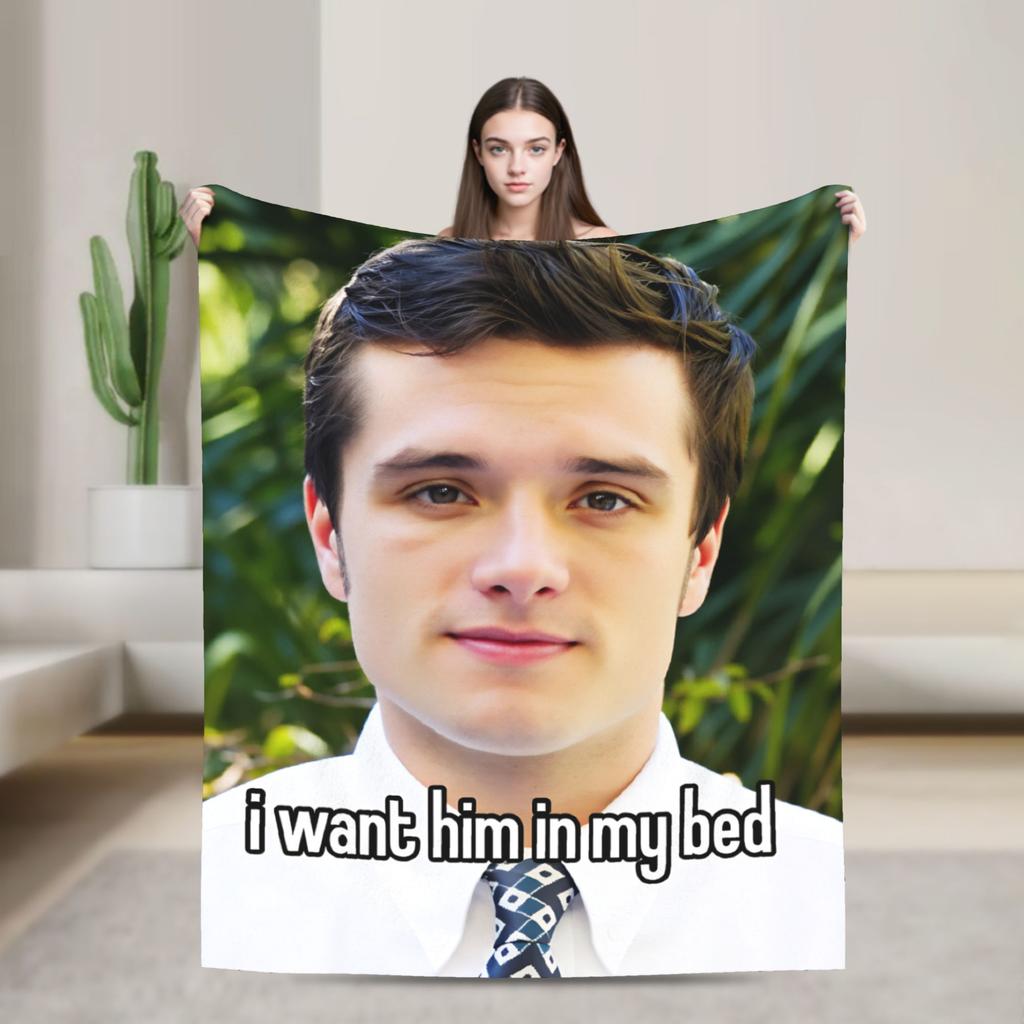 Warm Soft Blanket Decorative Josh Hutcherson Throw Blanket Flannel Bedspread For Couch Bed Funny Sofa Bed Cover