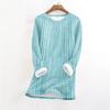 Women's Fashionable Printed Round Neck Long Sleeved Plush Warm Pullover Top