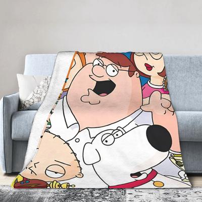 Rodiny Kreslený Peter Griffin Pánové Flanelové Přehozy Módní Deky Zábavné TV pro Postel Pletené Módní Deky do Auta Super Měkké Multifunkční