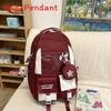 College Style Backpack With Color Block Design And Padded Shoulder Straps For School Use